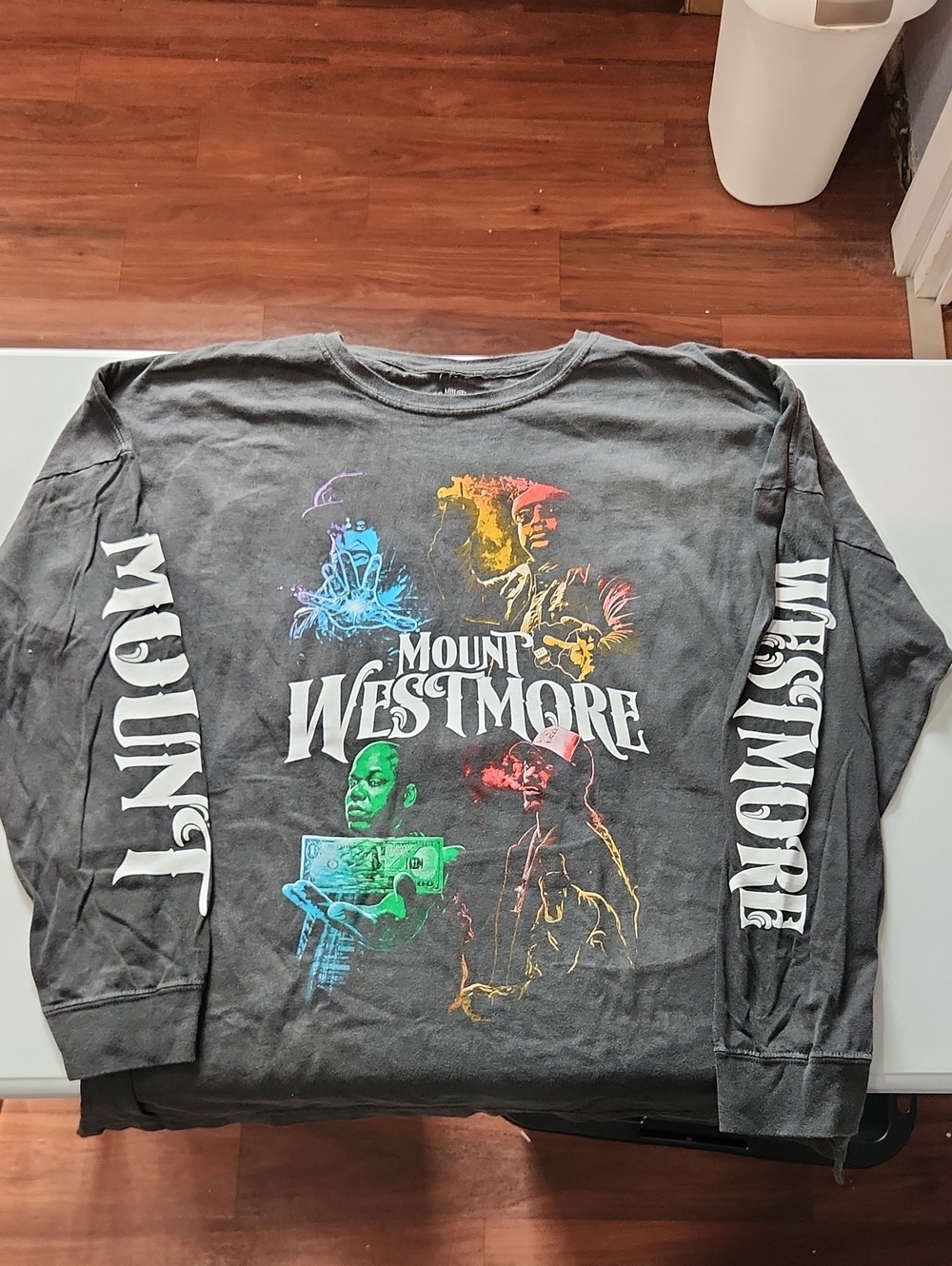 Mount Westmore Graphic Long Sleeve Tee - Black with Multi-Color Print